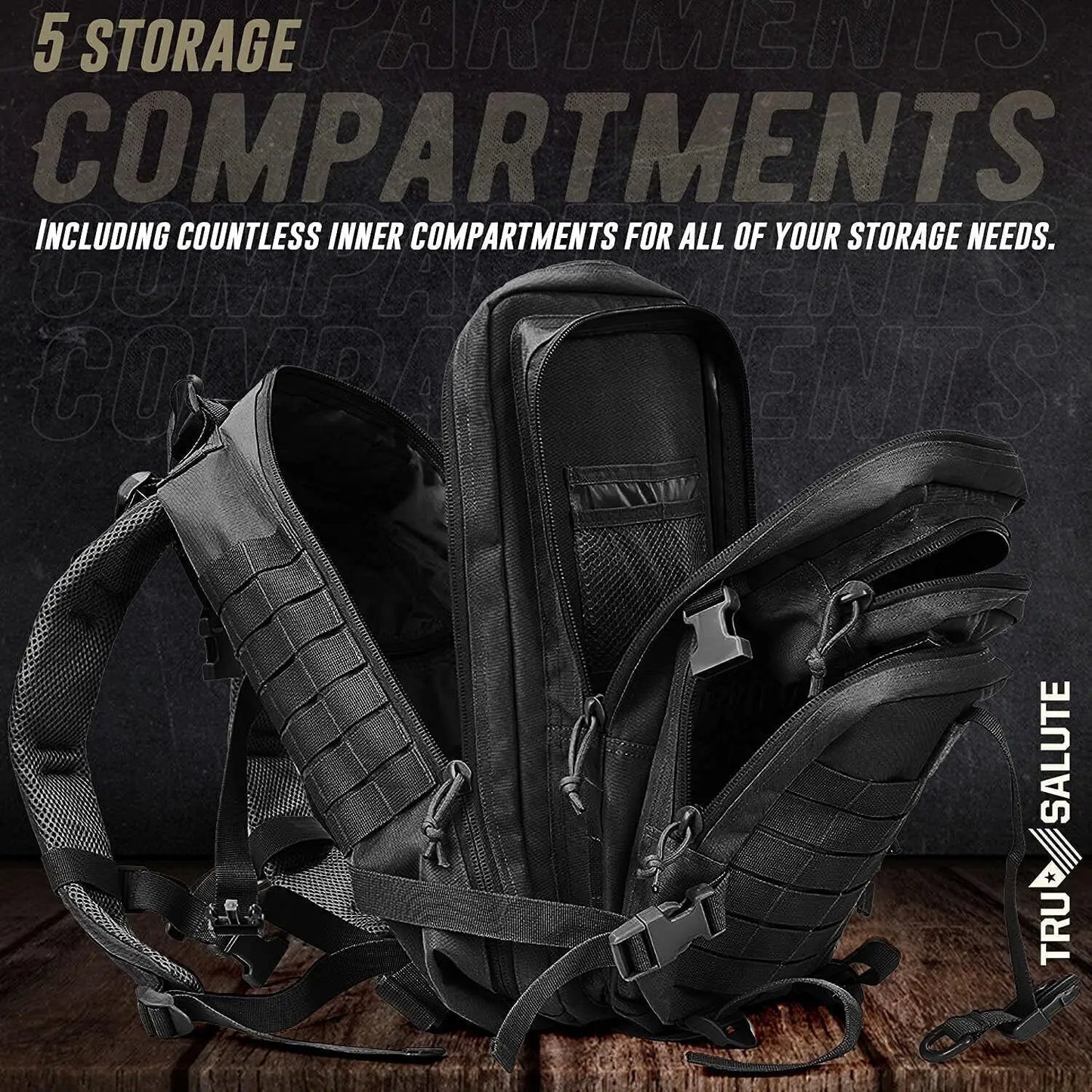 45L Military Tactical Backpack Molle Rucksack Outdoor Travel