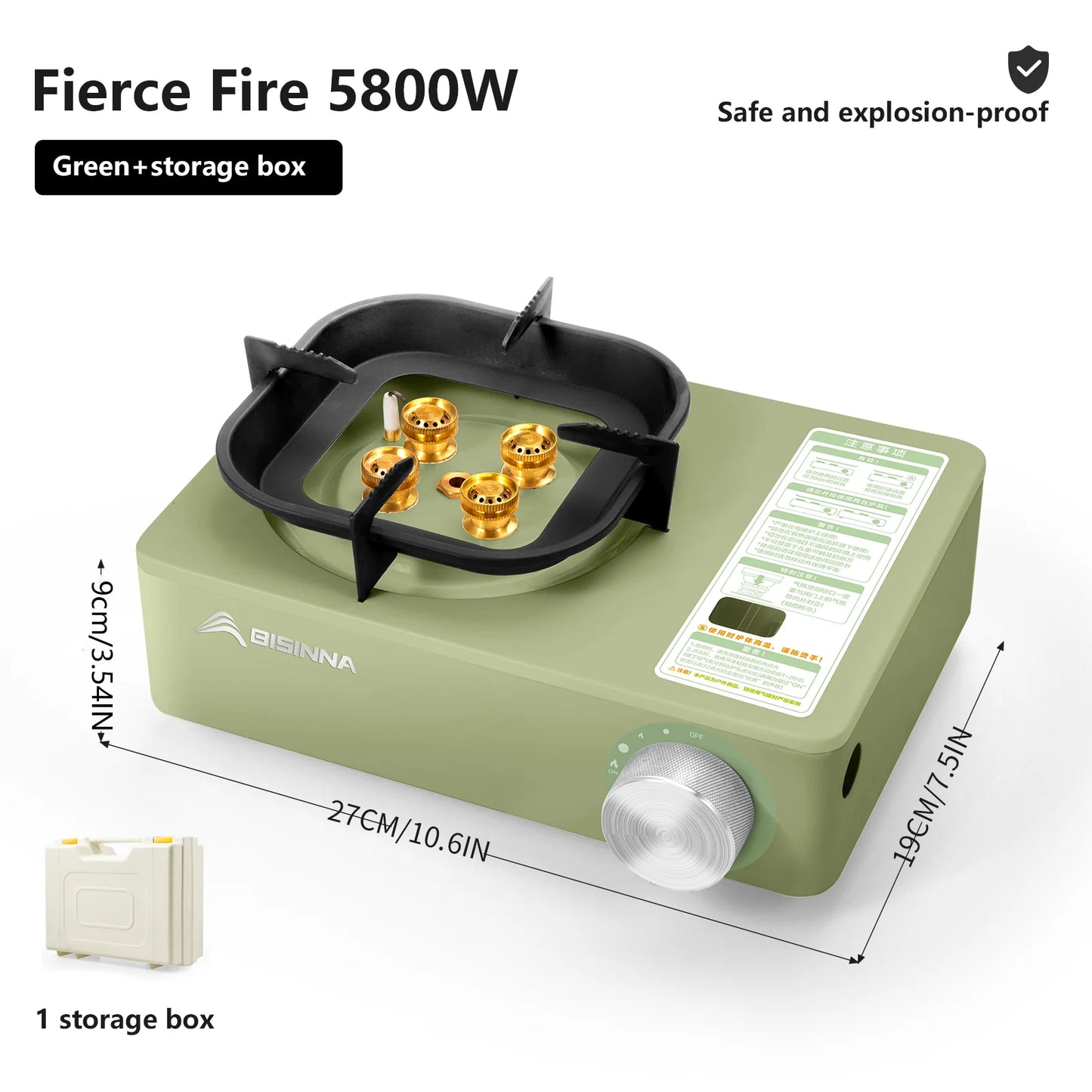 BISINNA Camping Gas Stove Portable Burner for Outdoor Use
