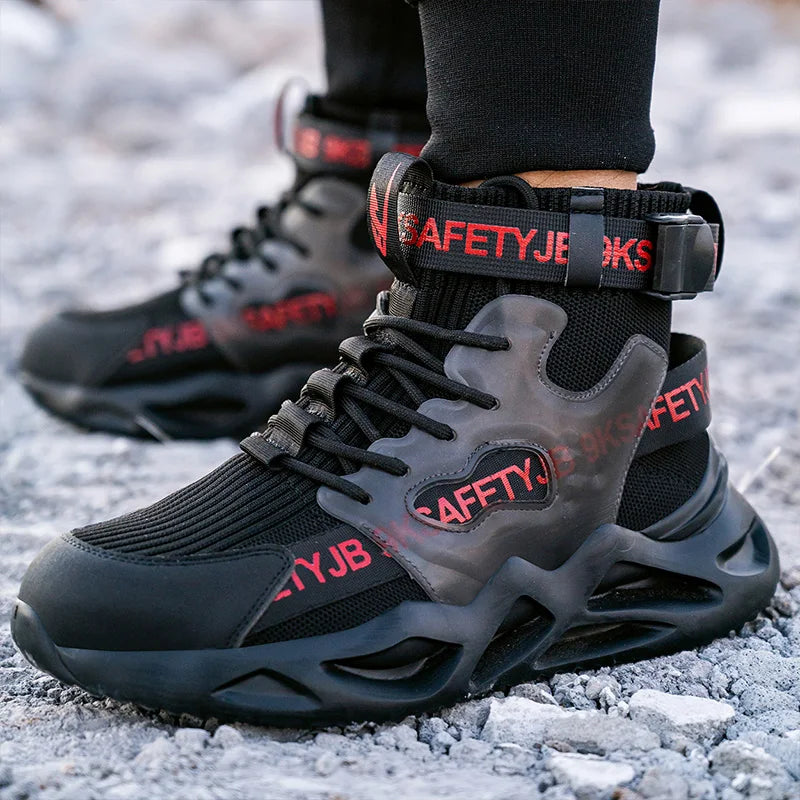 Men Safety Steel Toe Boots Non Slip Work Shoes Anti Shock