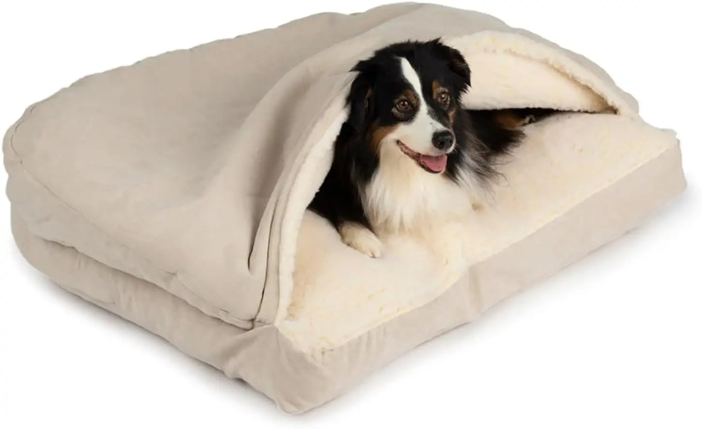 Cozy Cave Rectangle Dog Bed for Medium and Large Dogs