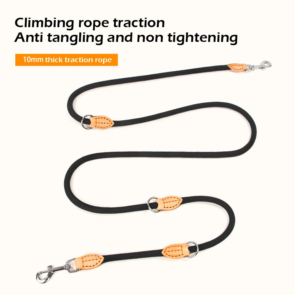 New Generation Two Dog Leash Adjustable Hands Free 2.1M