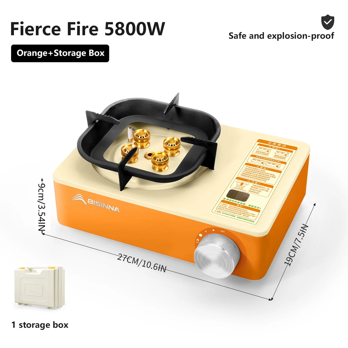 BISINNA Camping Gas Stove Portable Burner for Outdoor Use