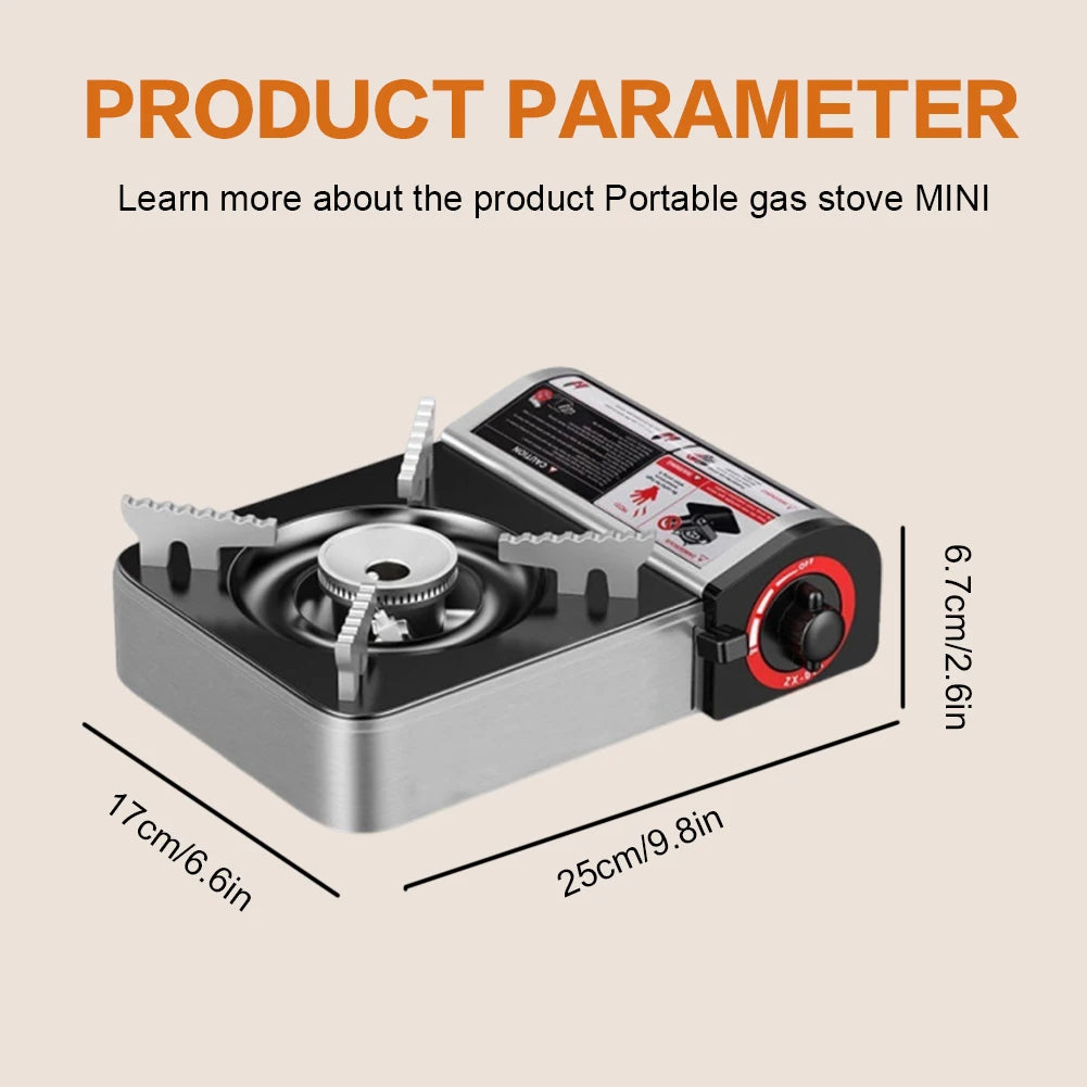 Shunmaii Portable Butane Camping Stove with Adjustable Flame