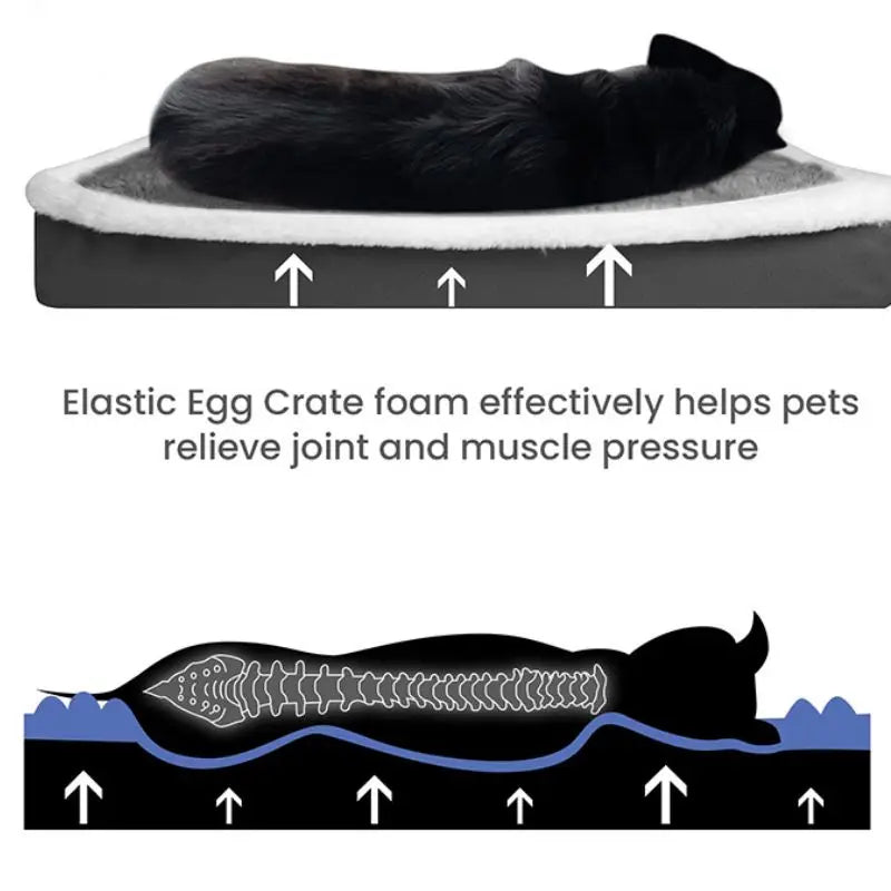 Removable Zipper Dog Bed Mat With Washable Cover For Pets
