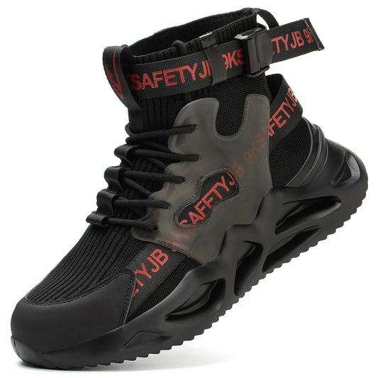 Men Safety Steel Toe Boots Non Slip Work Shoes Anti Shock