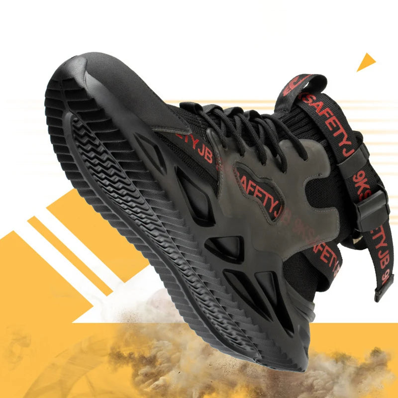 Men Safety Steel Toe Boots Non Slip Work Shoes Anti Shock