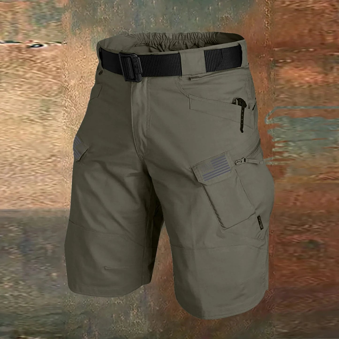 NoEnName_Null Men's Waterproof Cargo Tactical Shorts Summer Outdoor