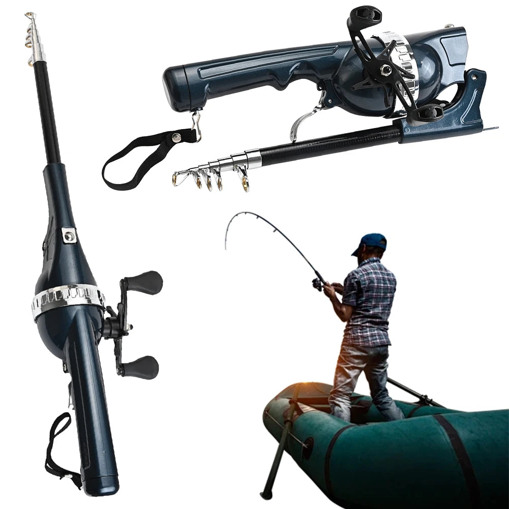 Portable Folding Telescopic Fishing Rod with Reel for Travel