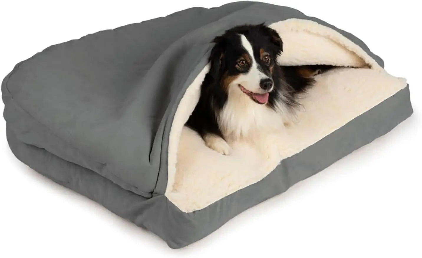 Cozy Cave Rectangle Dog Bed for Medium and Large Dogs