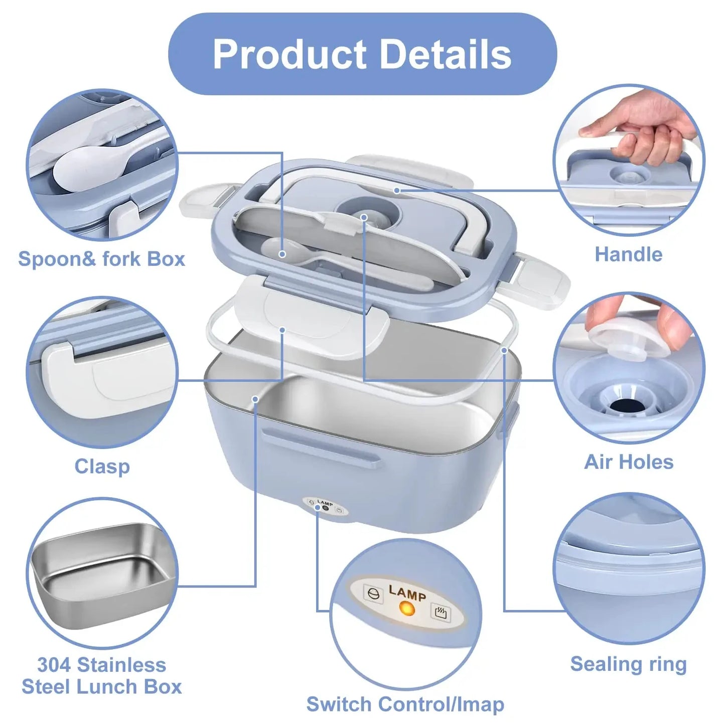 NoEnName Null Electric Lunch Box Portable Food Warmer