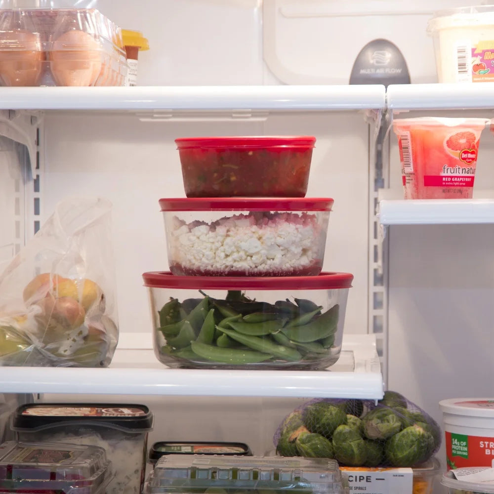 NoEnName_Null 14 Piece Clear Glass Food Storage Container Set