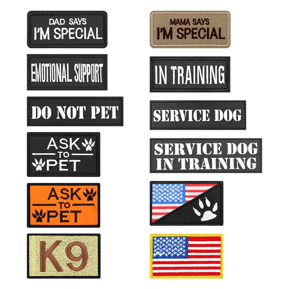 Adjustable Military Dog Harness Leash Collar Set for Training