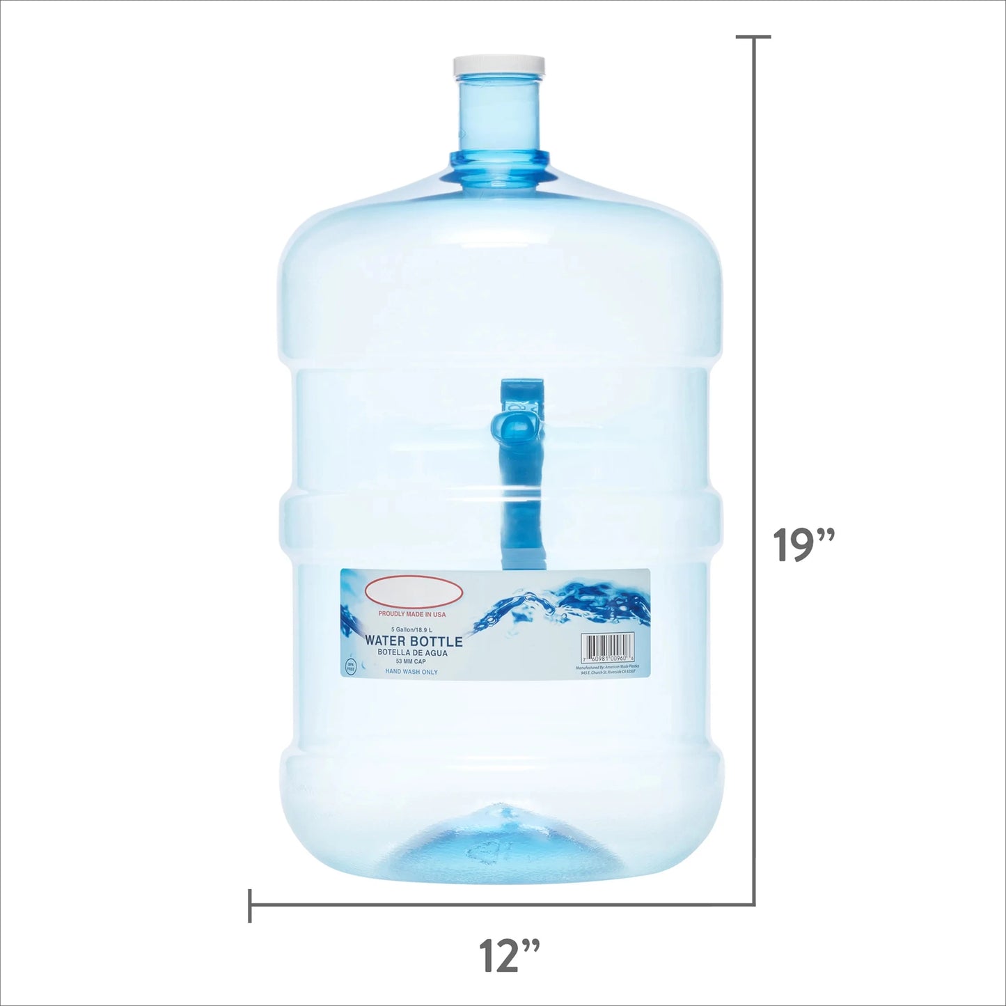 5 Gallon BPA Free Water Bottle for Top and Bottom Load Dispensers