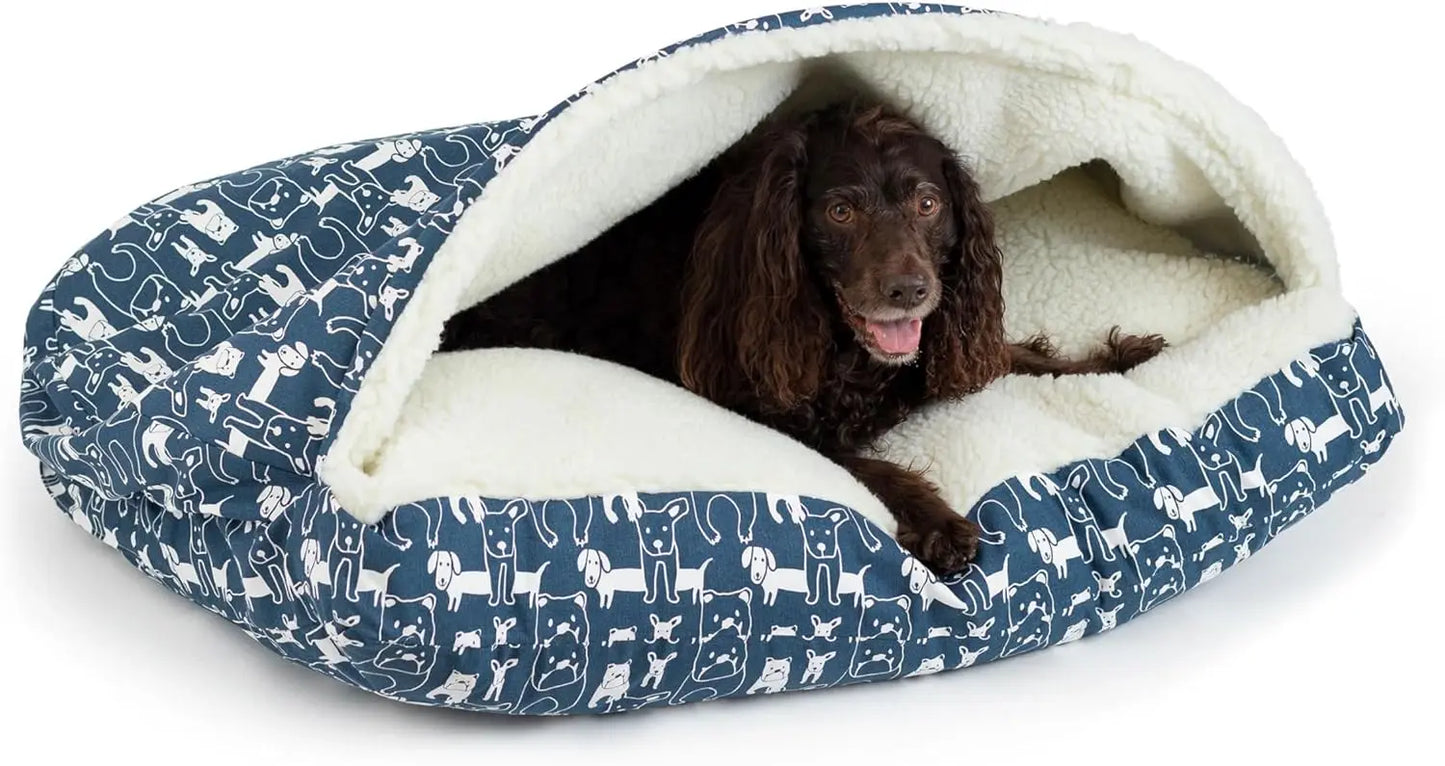 Cozy Cave Rectangle Dog Bed for Medium and Large Dogs