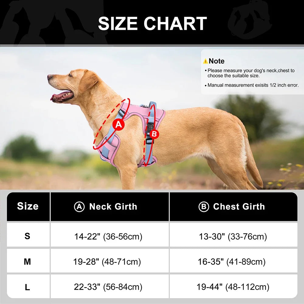 Reflective Mesh Dog Harness Adjustable Nylon Vest for All Breeds